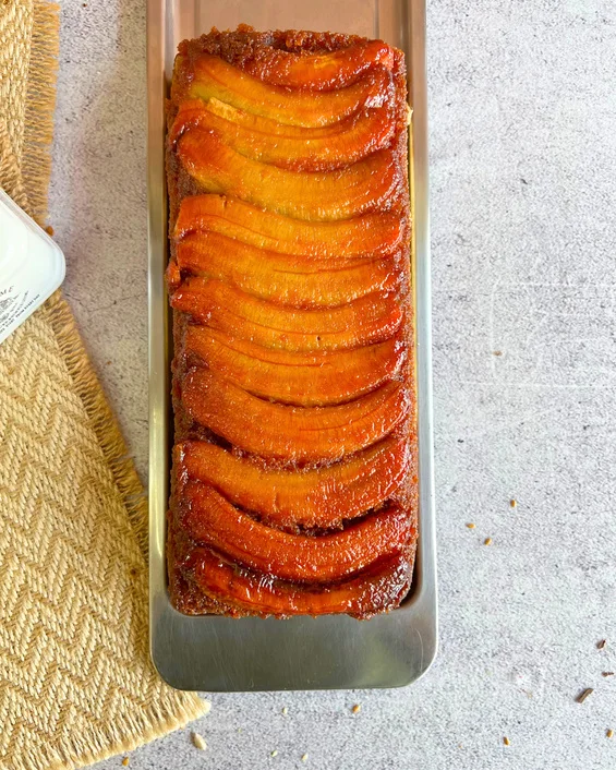 Torta de Banana Caramelizada, Sanus Padaria sem Glúten e sem Leite